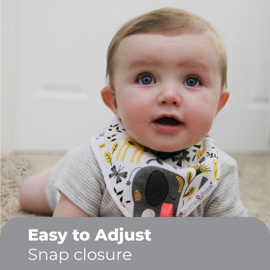 Primo Passi Bandana Bibs, Elephant Stripes