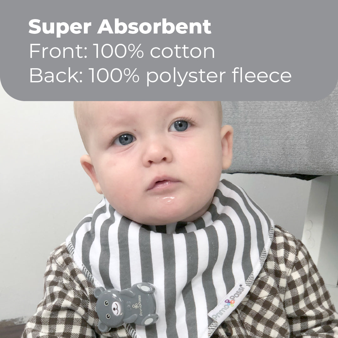 Primo Passi Bandana Bibs, Elephant Stripes