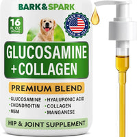 BARK&SPARK Liquid or Chews Glucosamine Joint Supplement for Dogs Mobility
