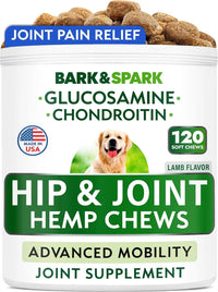 BARK&SPARK Liquid or Chews Glucosamine Joint Supplement for Dogs Mobility