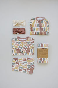 Dusty Rose Peep Bamboo Cozy Set