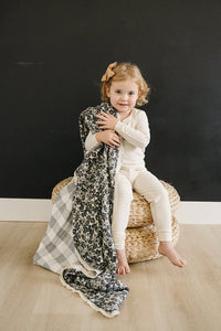 Liberty Floral + Coastal Plaid Lace Muslin Quilt - BIG FRENCHIES
