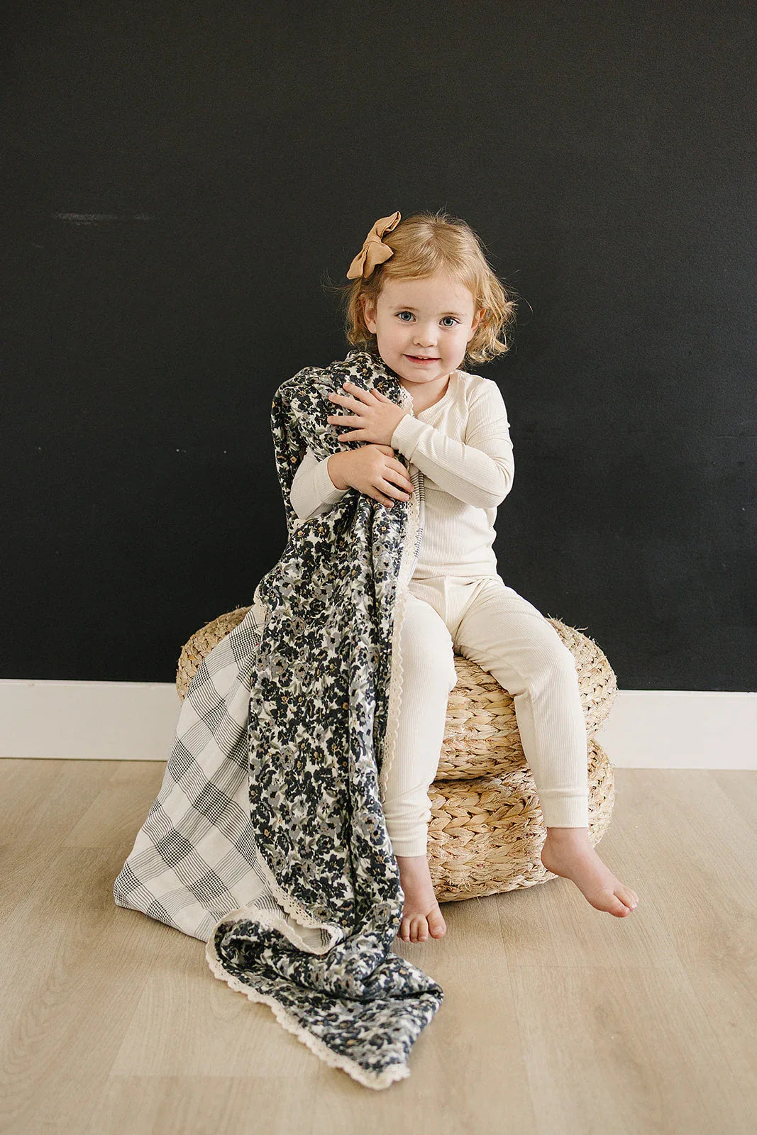 Liberty Floral + Coastal Plaid Lace Muslin Quilt - BIG FRENCHIES