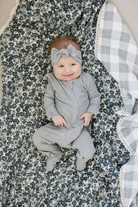 Liberty Floral + Coastal Plaid Lace Muslin Quilt - BIG FRENCHIES