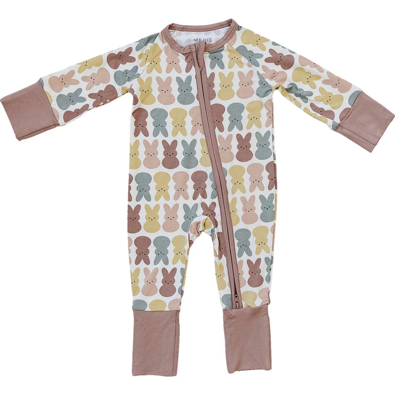 Dusty Rose Peep Bamboo Zipper - BIG FRENCHIES