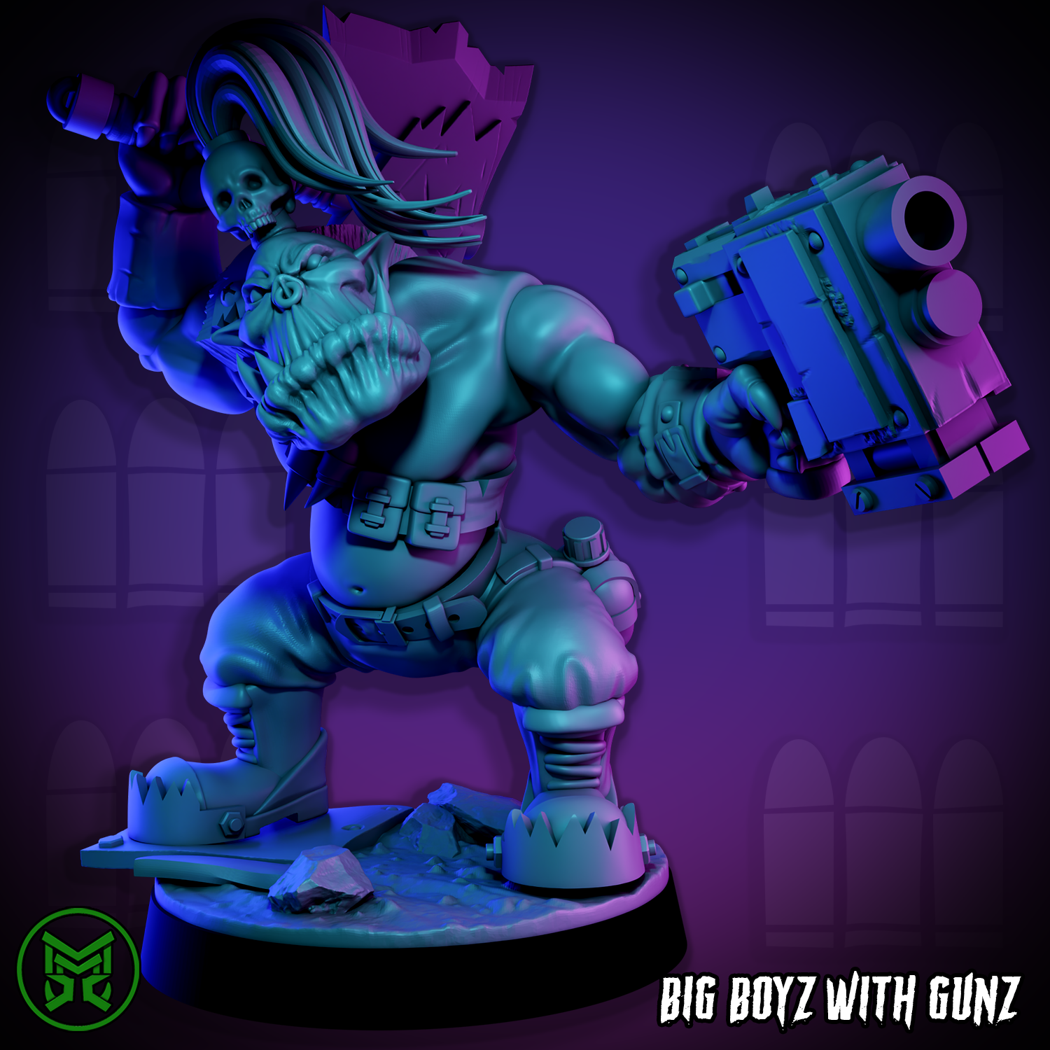 3D Printed Big Boyz with Gunz by Mekka Miniatures