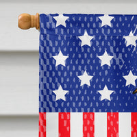 Patriotic USA Whippet House Flag 28x40 Porch Sleeve Pole Decorative Outside Yard Banner Artwork Wall Hanging, Polyester