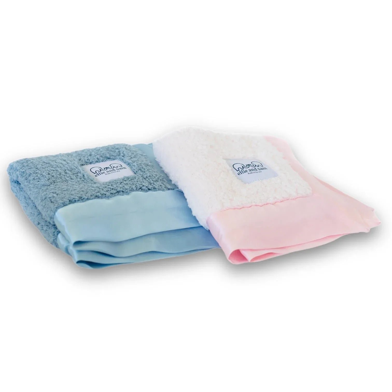 Classic Satin Border Lovey - Powder Blue - BIG FRENCHIES