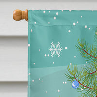 Merry Christmas Tree Petit Basset Griffon Veenden House Flag 28x40 Porch Sleeve Pole Decorative Outside Yard Banner Artwork Wall Hanging, Polyester