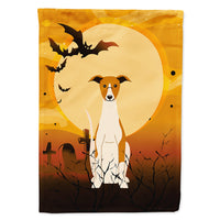 Halloween Whippet House Flag 28x40 Porch Sleeve Pole Decorative Outside Yard Banner Artwork Wall Hanging, Polyester
