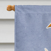 Whippet Welcome House Flag 28x40 Porch Sleeve Pole Decorative Outside Yard Banner Artwork Wall Hanging, Polyester