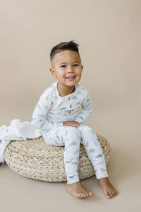 Snugglesaurus 2pc Henley Bamboo Pajamas - Sizes Newborn & Up! - BIG FRENCHIES