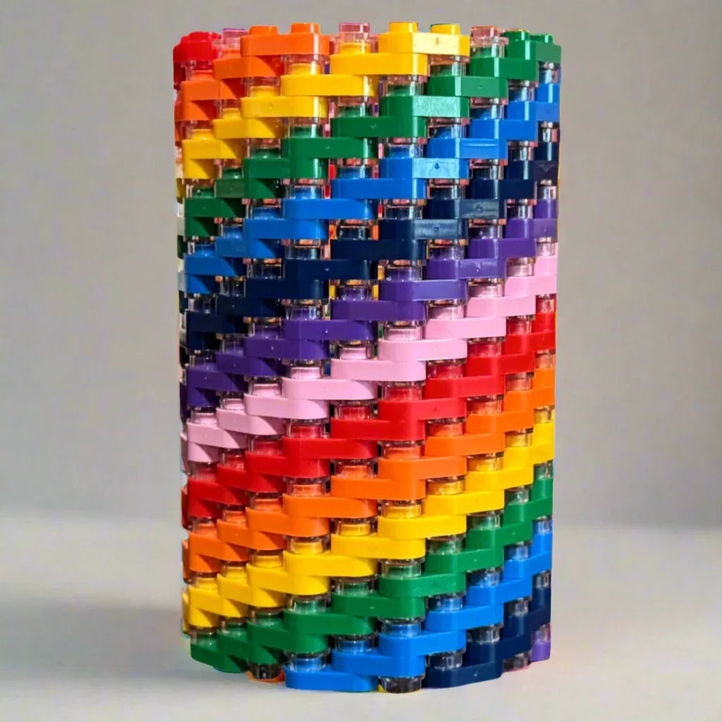 Rainbow Modular Vase – Built with LEGO®-Compatible Bricks - BIG FRENCHIES
