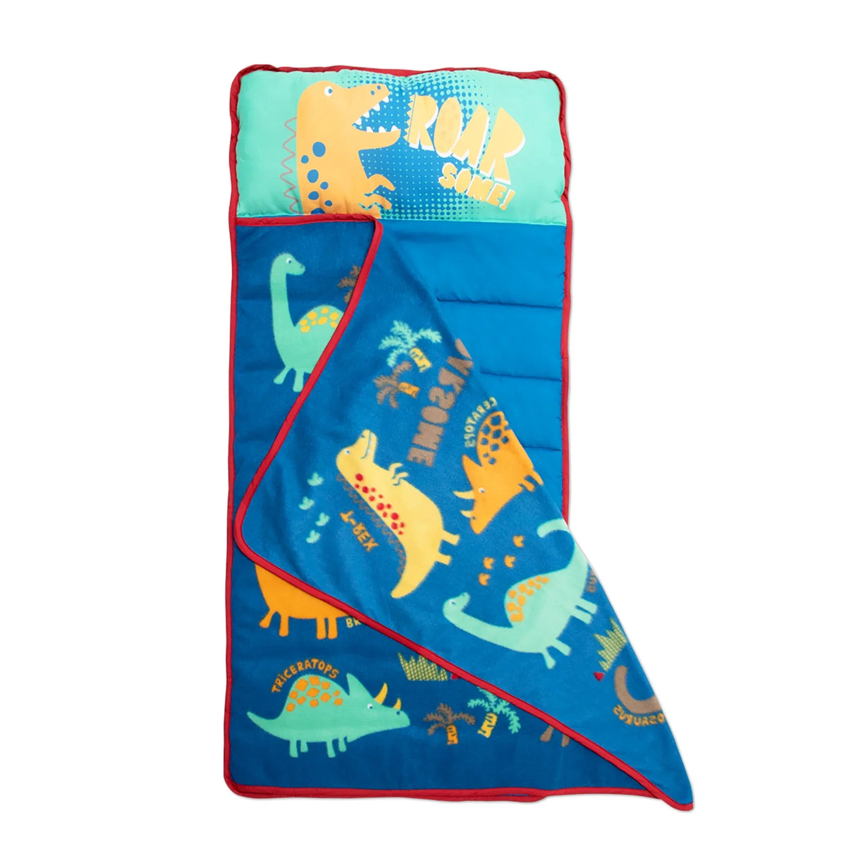 NoJo Dinosaurs Toddler Nap Mat - Includes Attached Pillow and Fleece Blanket - BIG FRENCHIES
