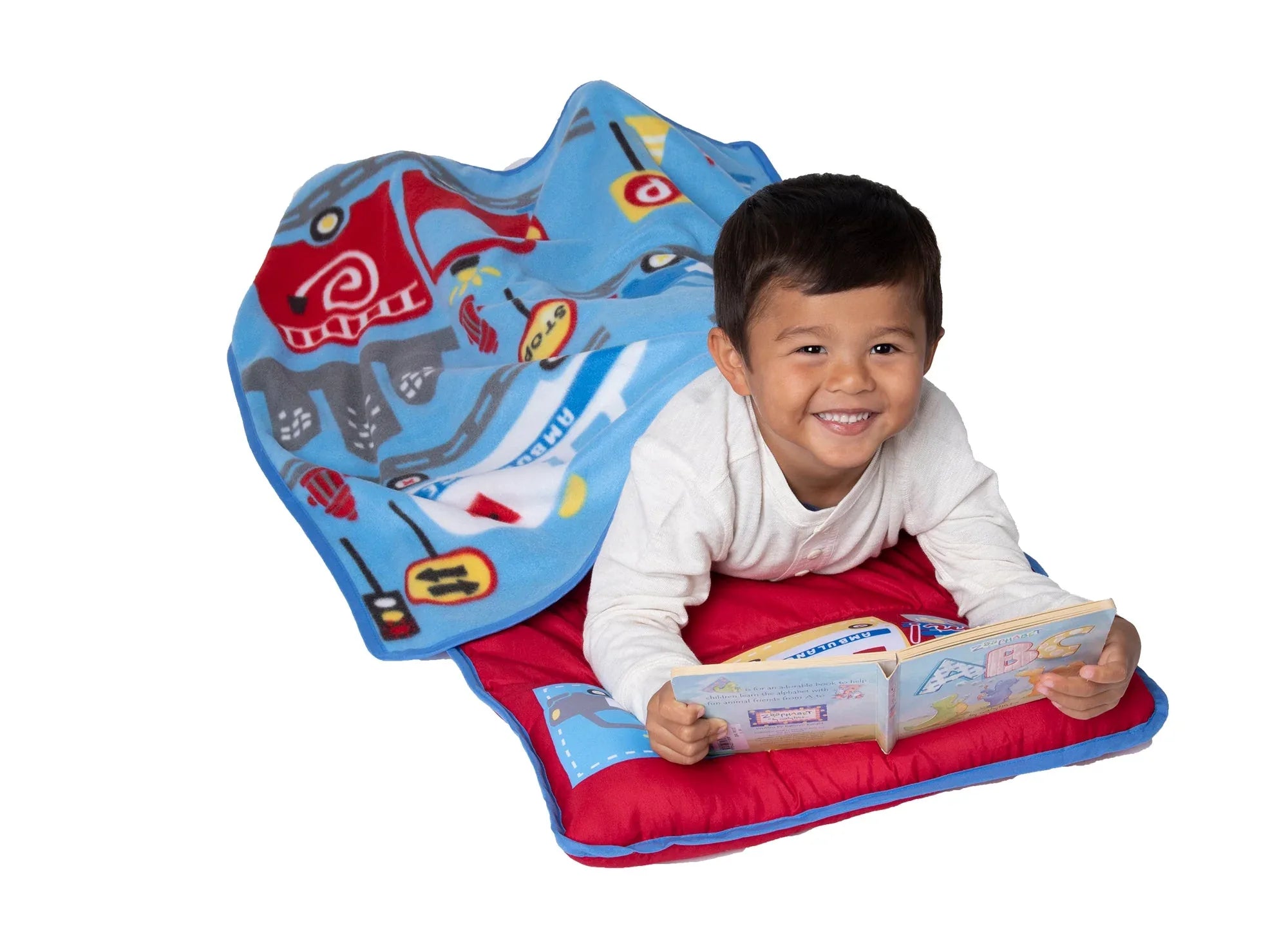 NoJo Rescue Team First Responders Toddler Nap Mat - Includes Attached Pillow and Fleece Blanket - BIG FRENCHIES