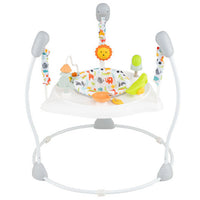 Baby Jump and Play Activity Center with Rotatable Seat and Interactive Toys-White - Color: White