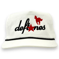 DEFTONES White PONY SnapBack Custom Embroidered Cap Hat