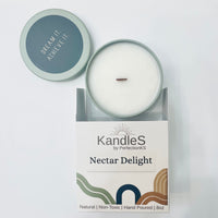 Nectar Delight Luxury Candle | 8oz Non-Toxic Soy Candle with Wooden Wick | Clean Burn