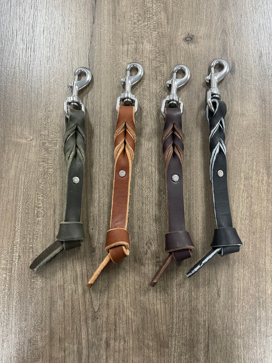 12 inch LeatherTraffic Leash /Tab - BIG FRENCHIES