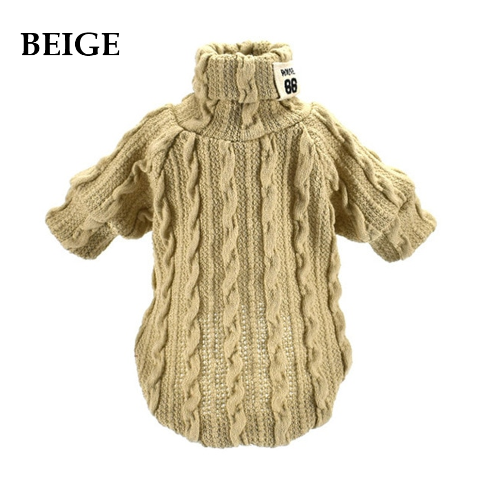 Winter Warm Knitted Turtleneck Sweater for Small Dogs or Cats - BIG FRENCHIES