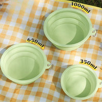 Dog Feeders Folding Silicone Bowl Outdoor Travel Foldable Portable Cat Dog Food Water Container Feeding Tray Bowl Pet Supplies
