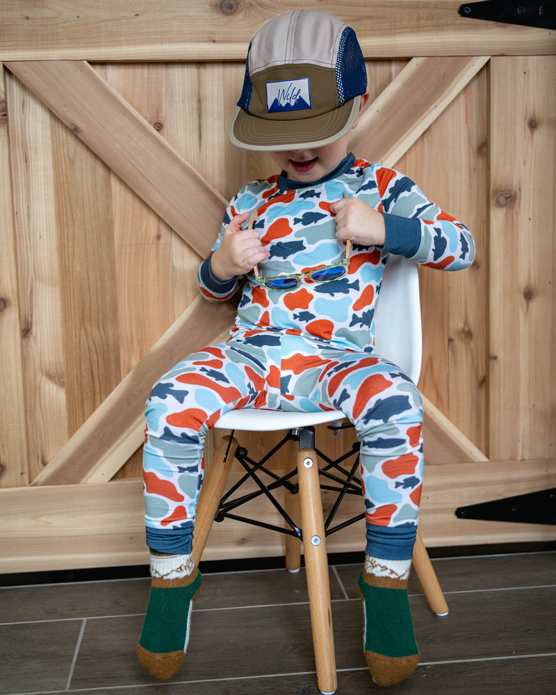 Camo fish bamboo pj set - BIG FRENCHIES