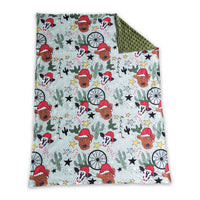 Highland cow cactus baby kids Christmas blankets - BIG FRENCHIES