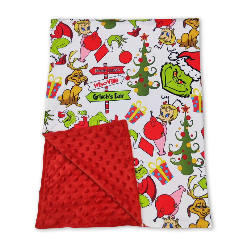Christmas tree gift green face baby kids blankets - BIG FRENCHIES