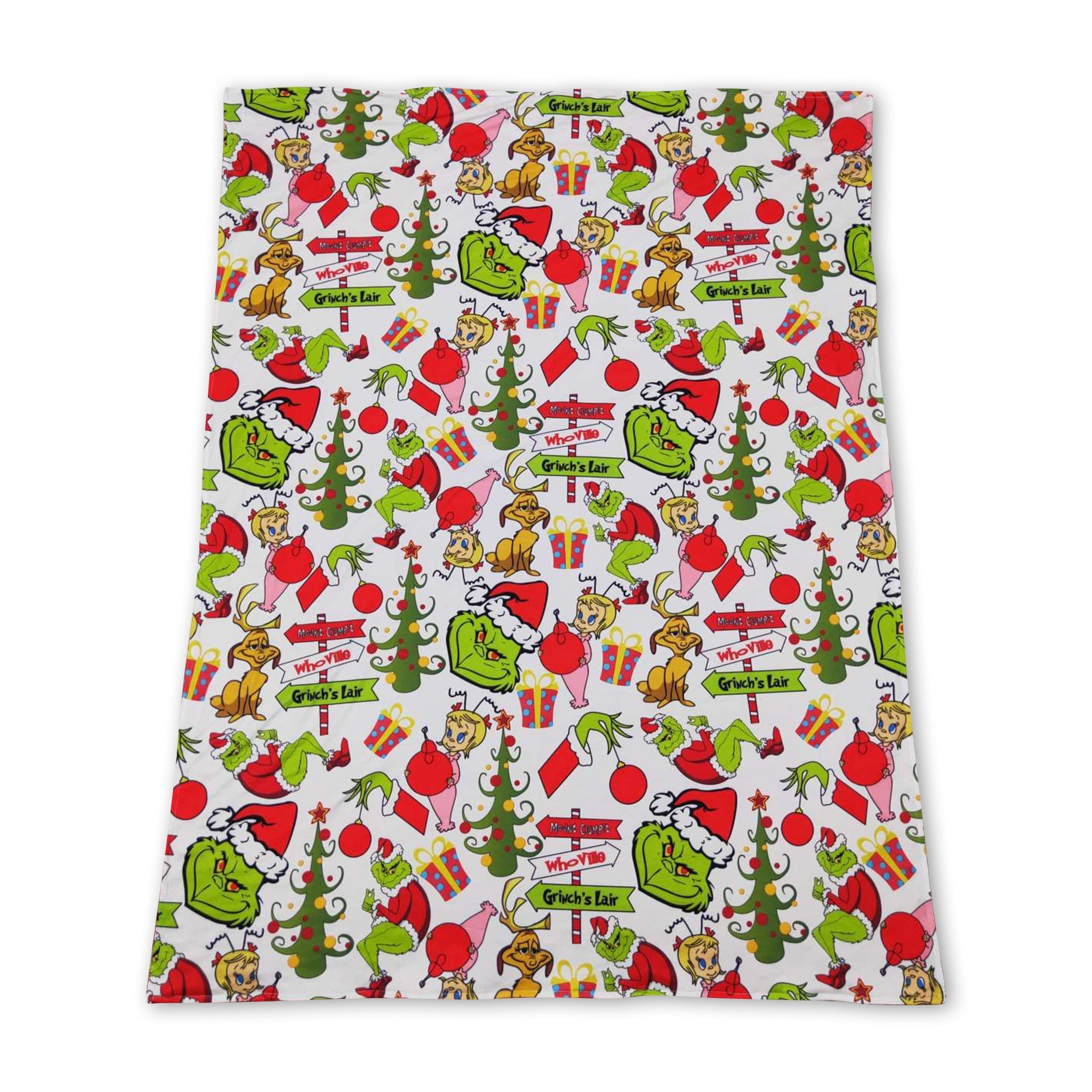 Christmas tree gift green face baby kids blankets - BIG FRENCHIES