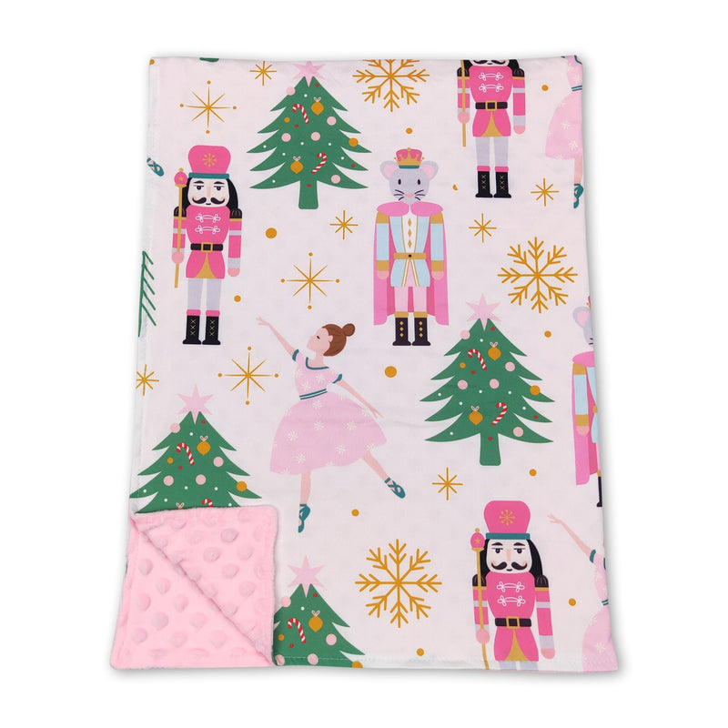 Christmas tree pink ballet baby girls blankets - BIG FRENCHIES