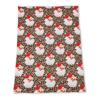 Leopard santa red polka dots baby girls Christmas blankets - BIG FRENCHIES