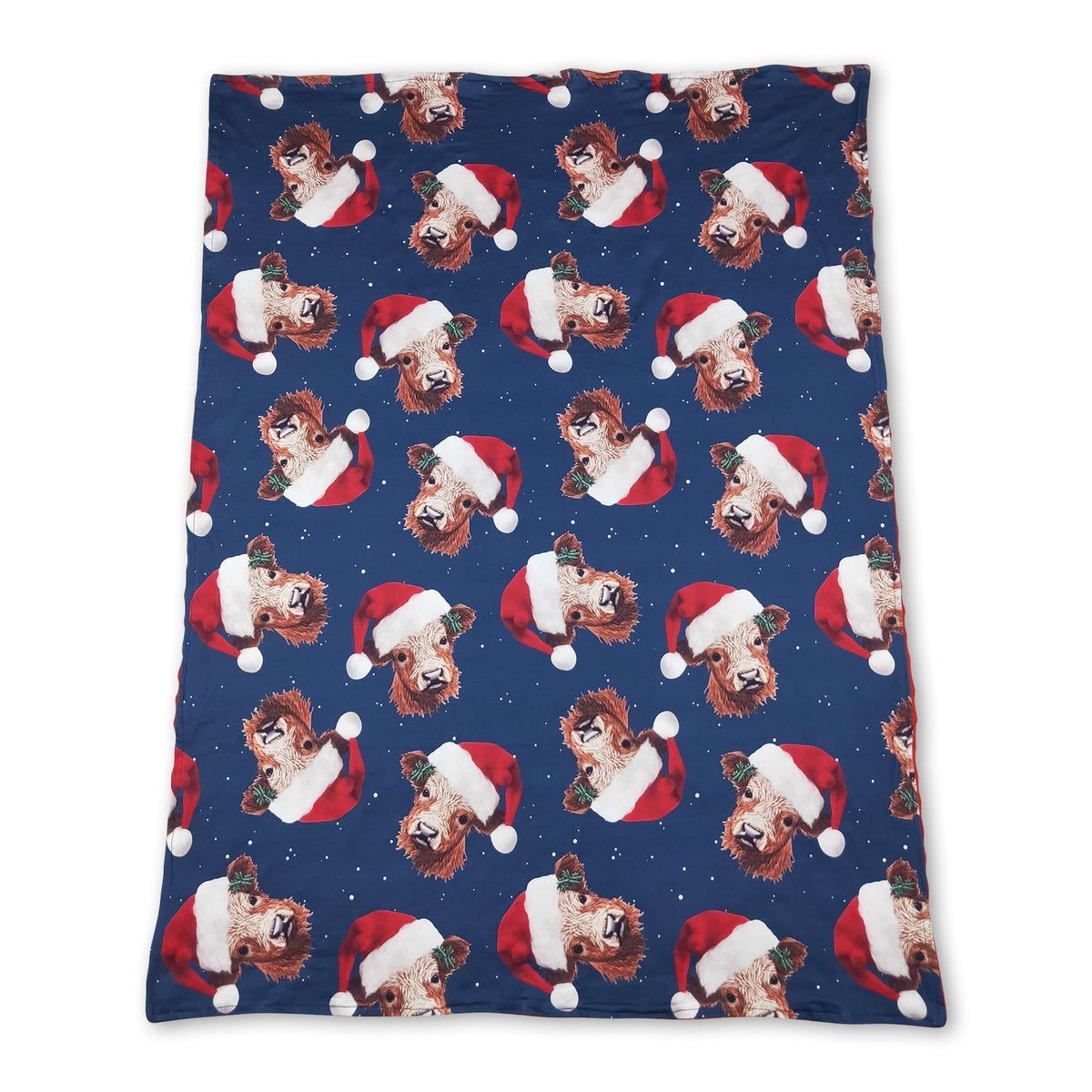 Christmas hat cow red polka dots baby Christmas blankets - BIG FRENCHIES