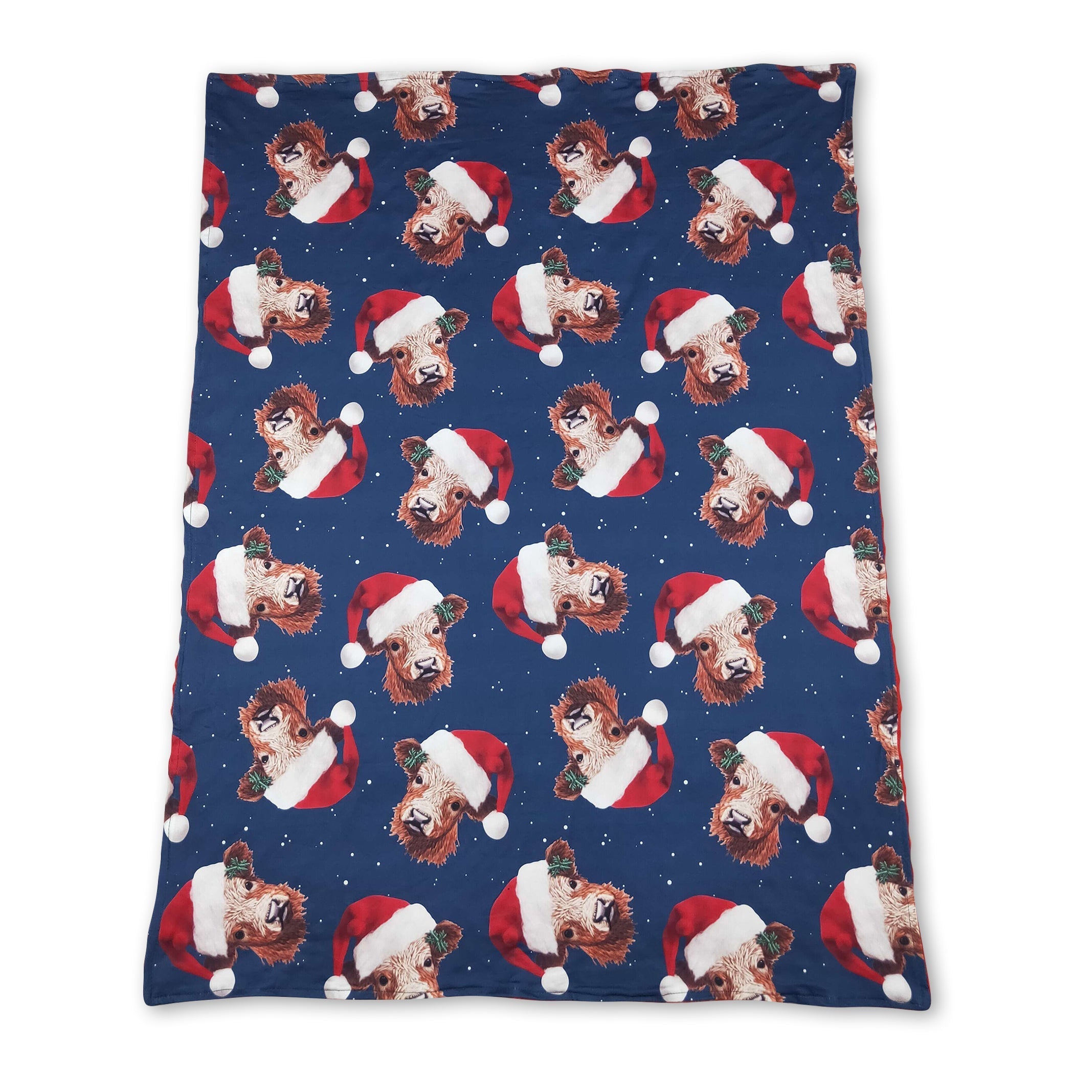 Christmas hat cow red polka dots baby Christmas blankets - BIG FRENCHIES