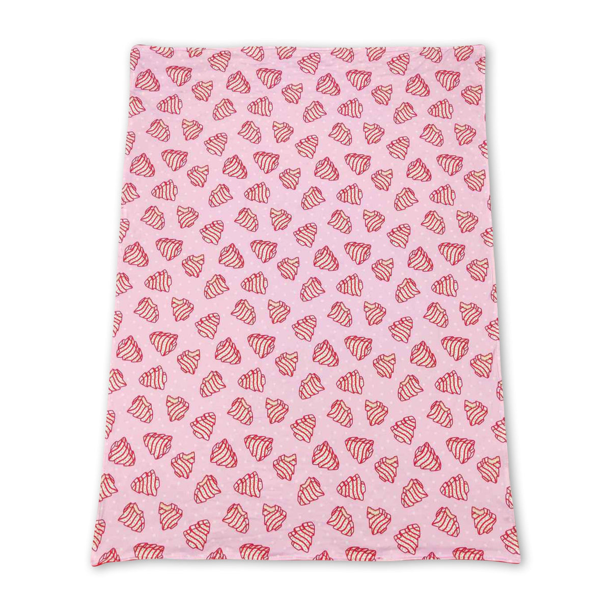 Pink Christmas tree cake baby girls blankets - BIG FRENCHIES