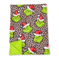 Leopard green face baby kids Christmas blankets - BIG FRENCHIES