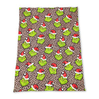 Leopard green face baby kids Christmas blankets - BIG FRENCHIES