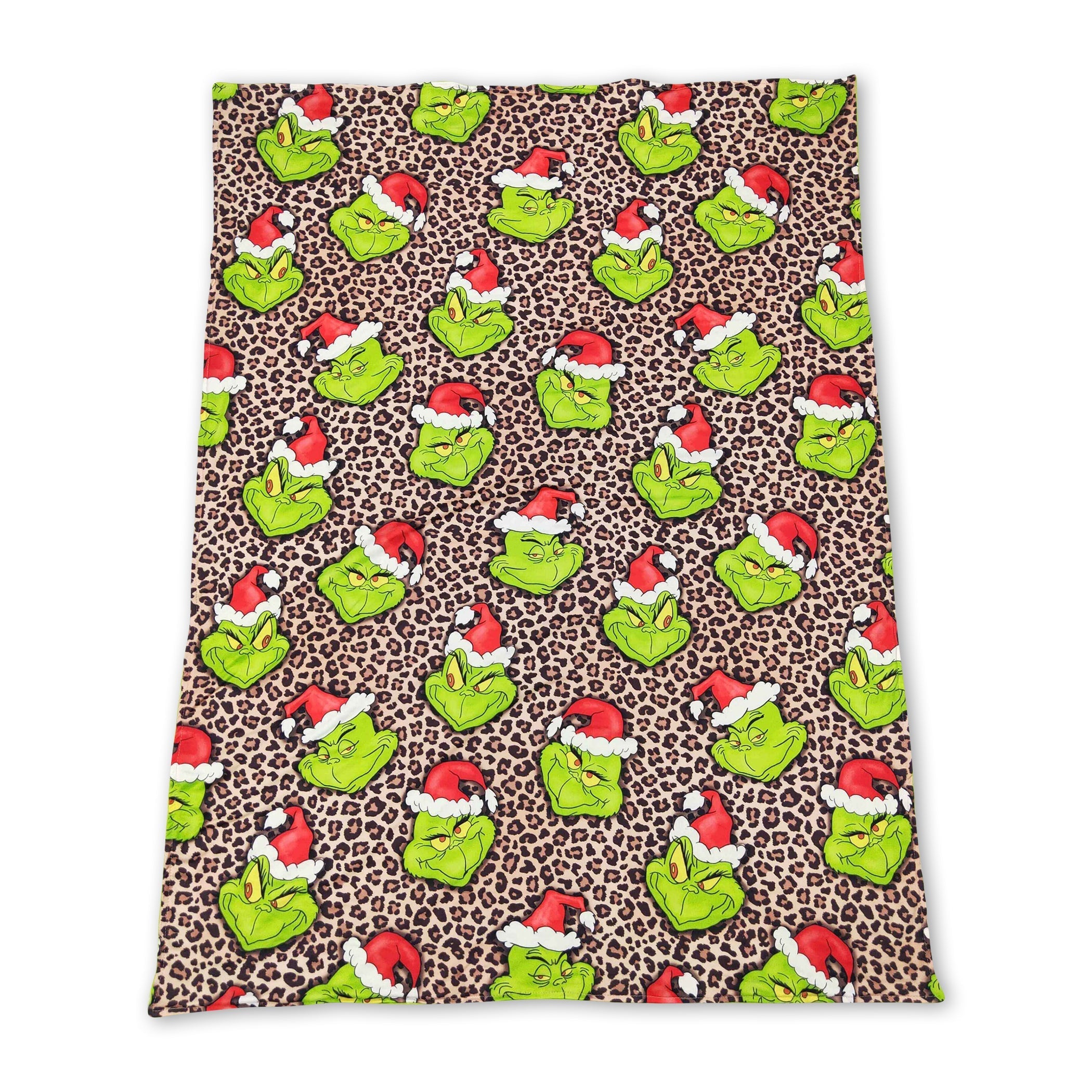 Leopard green face baby kids Christmas blankets - BIG FRENCHIES