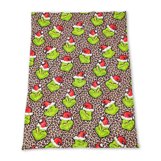 Leopard green face baby kids Christmas blankets - BIG FRENCHIES
