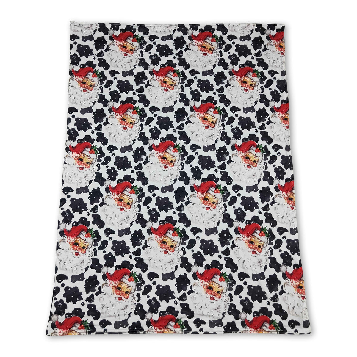 Cow print santa baby kids Christmas blankets - BIG FRENCHIES