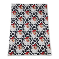 Cow print santa baby kids Christmas blankets - BIG FRENCHIES