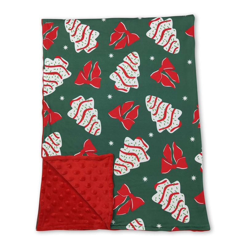 Christmas tree cakes bow baby girls blankets - BIG FRENCHIES