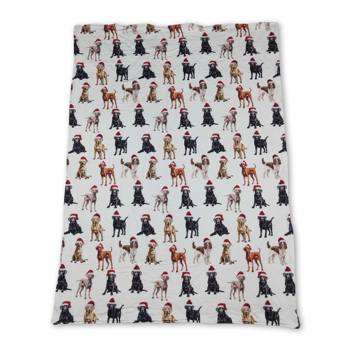 Christmas hat dog print baby kids blankets - BIG FRENCHIES