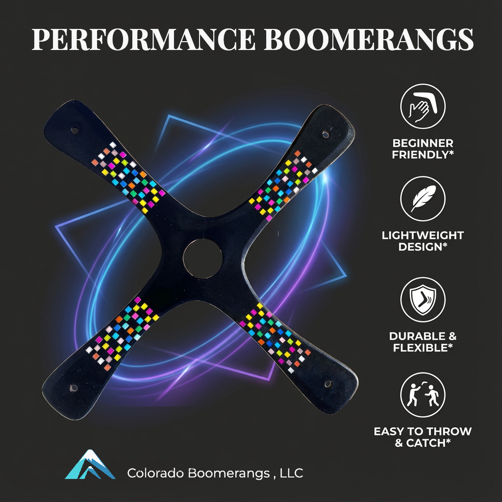 Competition Boomerang - Black Barcelona Boomerangs - Carbon infused-Boomerangs-BIG FRENCHIES-Boomerangs.com