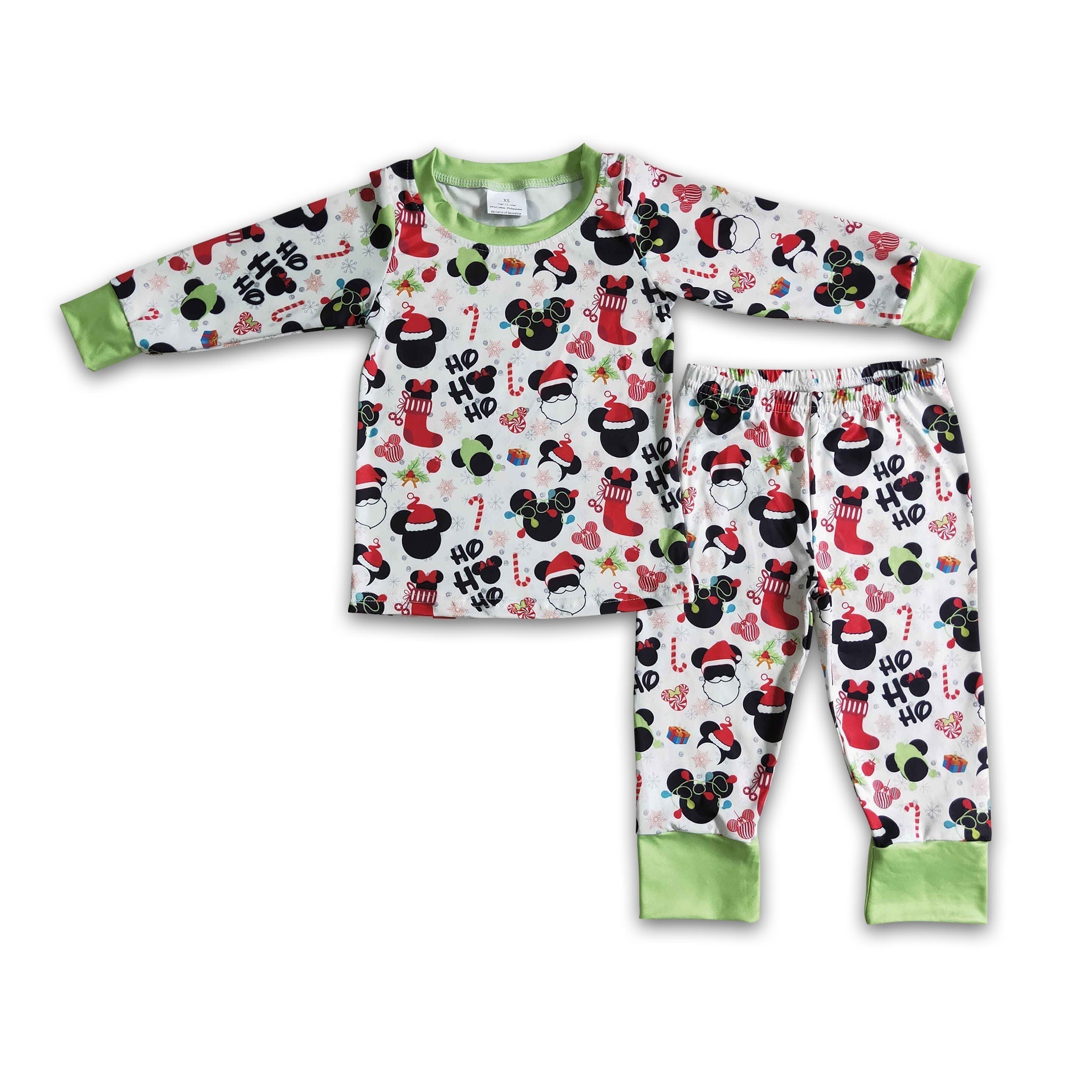 Ho ho ho mouse print boy Christmas pajamas - BIG FRENCHIES