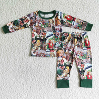 Green man naughty and nice shelf boy Christmas pajamas - BIG FRENCHIES