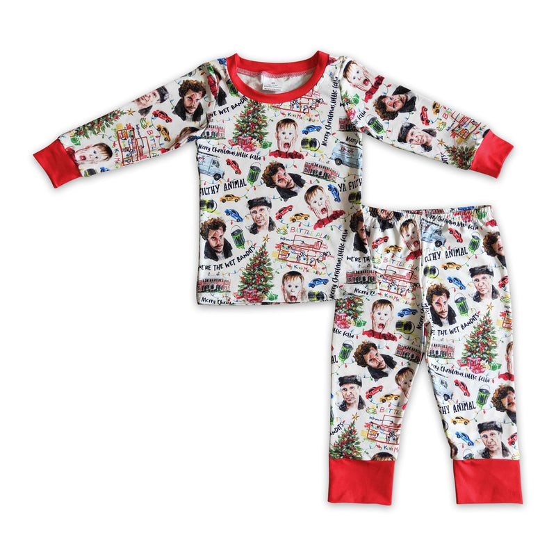 Merry Christmas little fella kids boy pajamas - BIG FRENCHIES