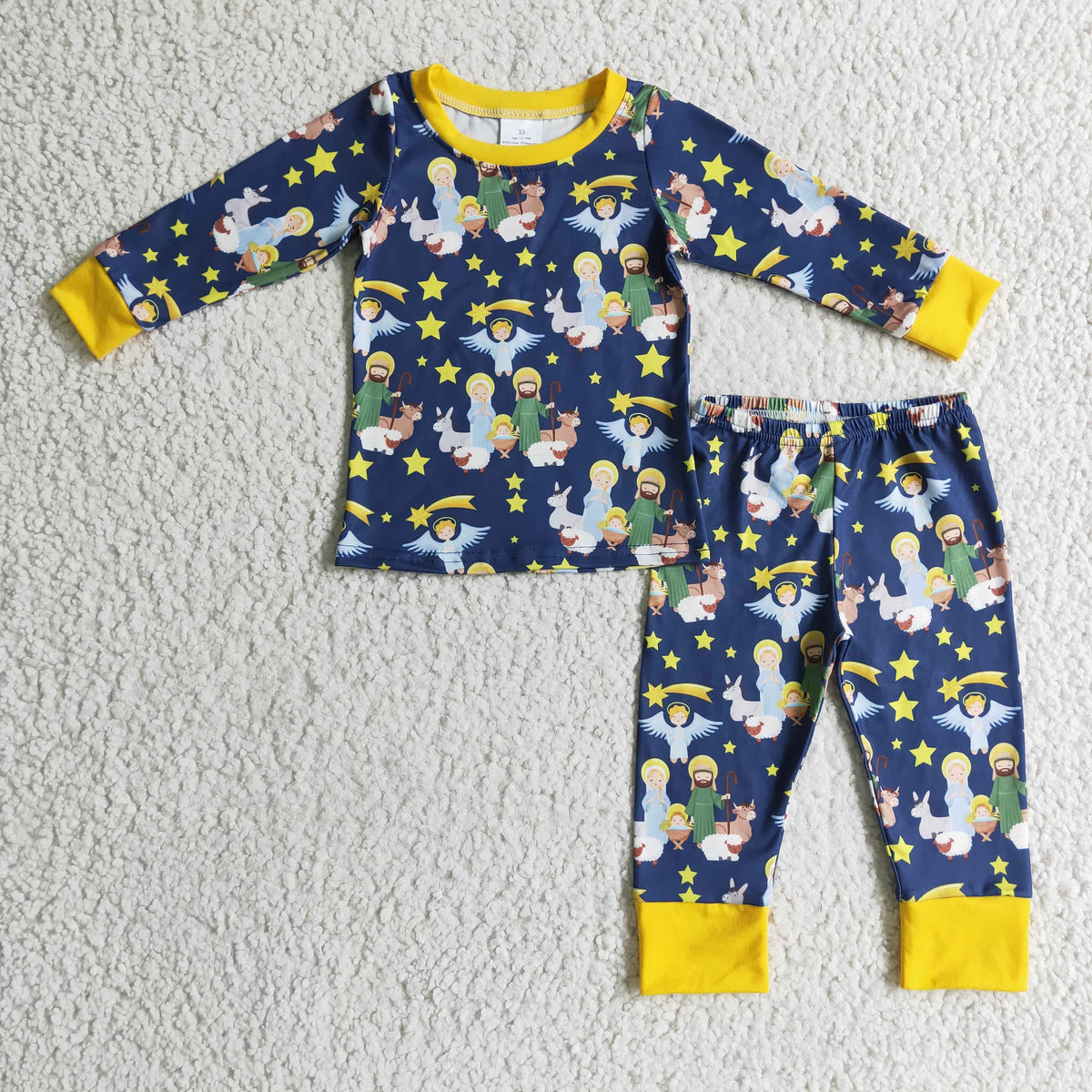 Nativity long sleeves kids boy Christmas pajamas - BIG FRENCHIES