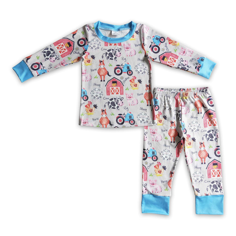Cow horse pig chicken kids boy farm pajamas - BIG FRENCHIES
