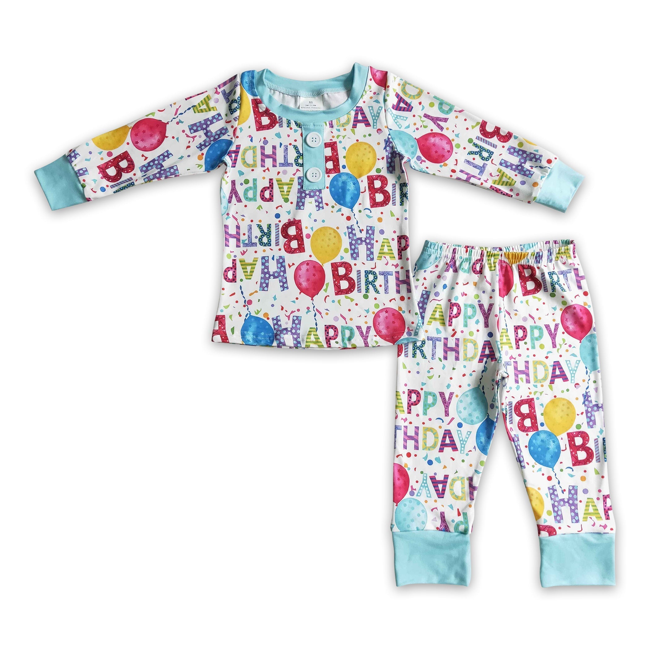 Happy birthday balloon apparel kids boy pajamas - BIG FRENCHIES