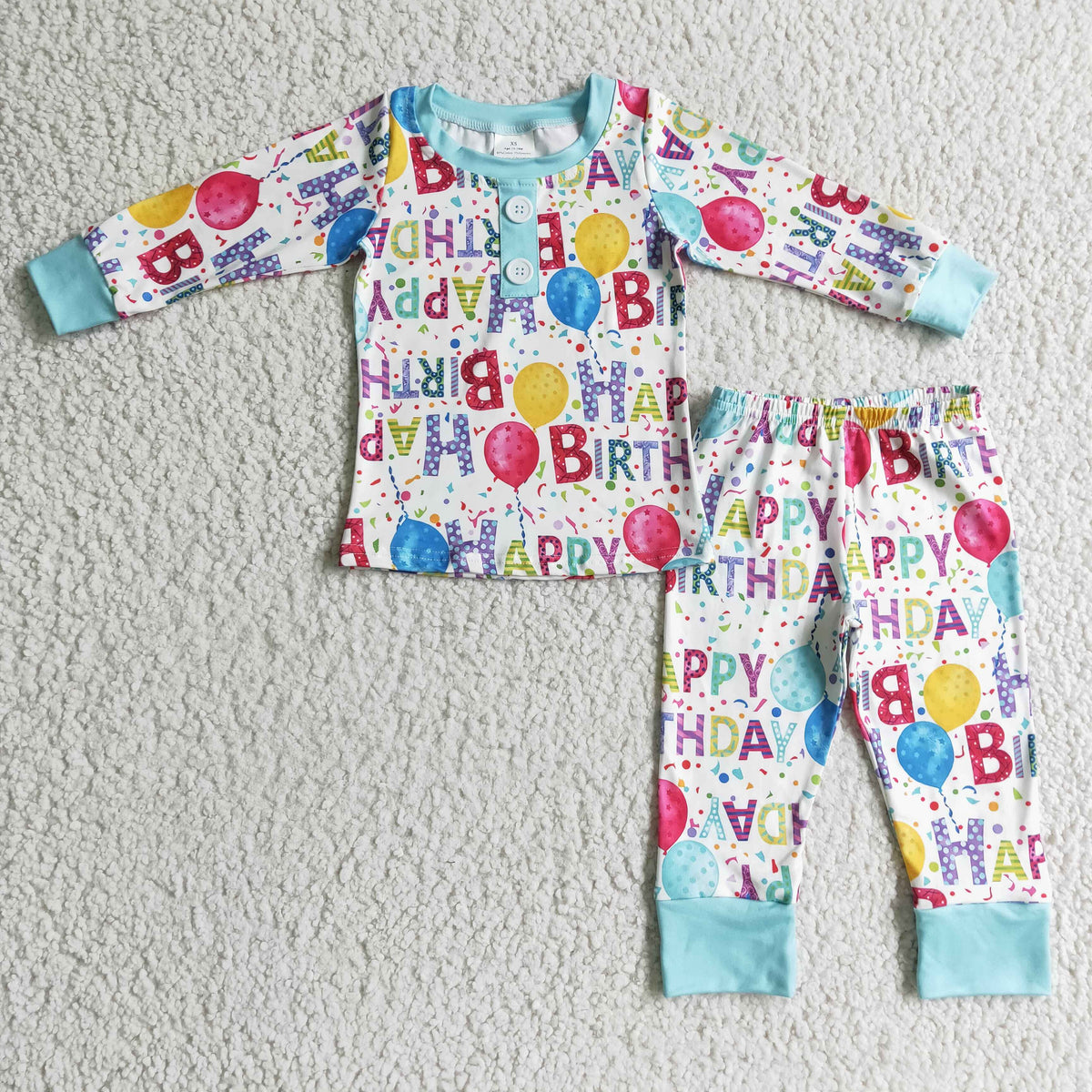 Happy birthday balloon apparel kids boy pajamas - BIG FRENCHIES